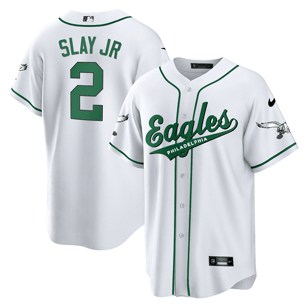 Men's Philadelphia Eagles #2 Darius Slay Jr Green Baseball Stitched Jersey