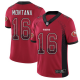 San Francisco 49ers #16 Joe Montana Red Team Color Men's Stitched NFL Limited Rush Drift Fashion Jersey