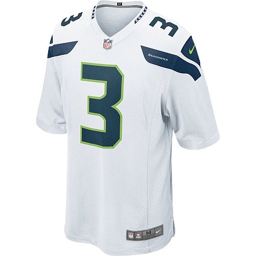 Youth Seattle Seahawks Russell Wilson Nike White Game Jersey