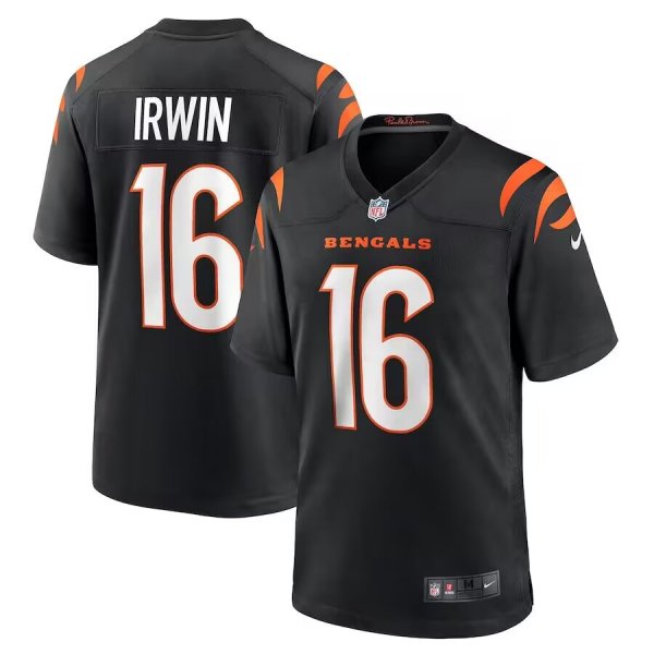 Men's #16 Trenton Irwin Cincinnati Bengals Nike Game Player Black Jersey