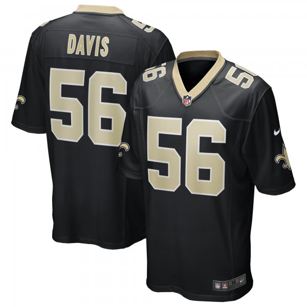 Men's New Orleans Saints Demario Davis Nike Black Game Jersey