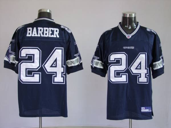 Men's Dallas Cowboys #24 Marion Barber Blue Stitched NFL Jersey