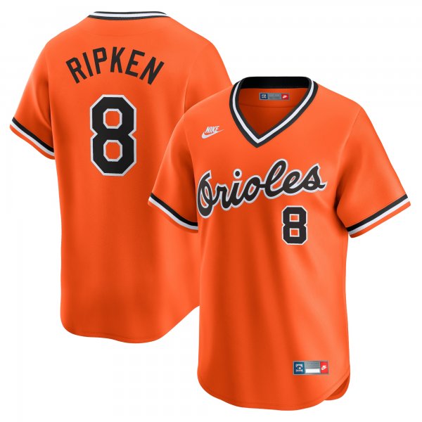 Men's Baltimore Orioles Cal Ripken Jr. Nike Orange Throwback Cooperstown Limited Jersey