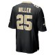 Men's New Orleans Saints Kendre Miller Nike  Black Team Game Jersey