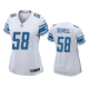 Women's Detroit Lions #58 Penei Sewell White Game Jersey