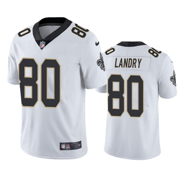 Men's New Orleans Saints #80 Jarvis Landry White Vapor Limited Nike NFL Jersey