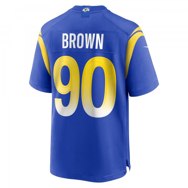 Men's Los Angeles Rams Earnest Brown IV Nike  Royal Team Game Jersey