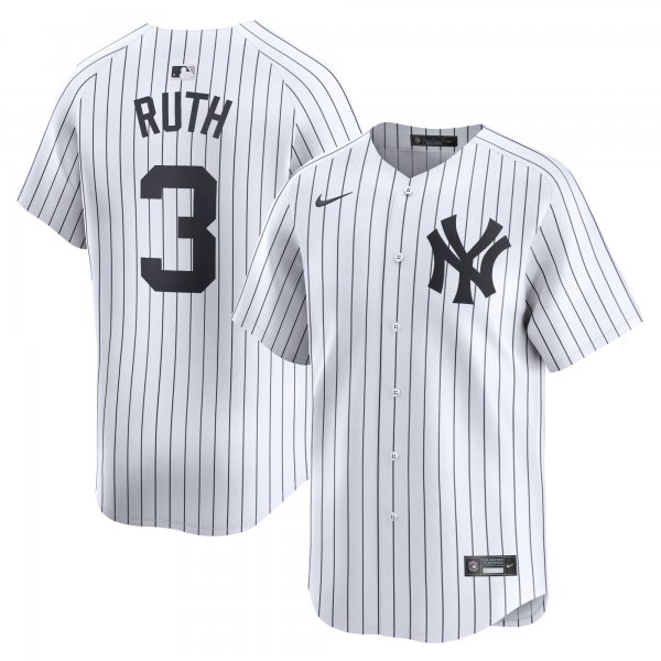 Men's New York Yankees Babe Ruth Nike White Home Limited Player Jersey