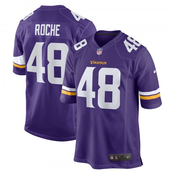 Men's Minnesota Vikings Quincy Roche Nike  Purple Team Game Jersey