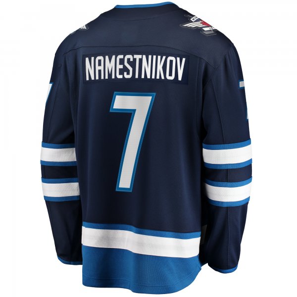 Men's Winnipeg Jets Vladislav Namestnikov Fanatics Navy Home Premier Breakaway Player Jersey