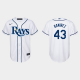 Youth Tampa Bay Rays #43 Harold Ramirez White Home MLB Jersey