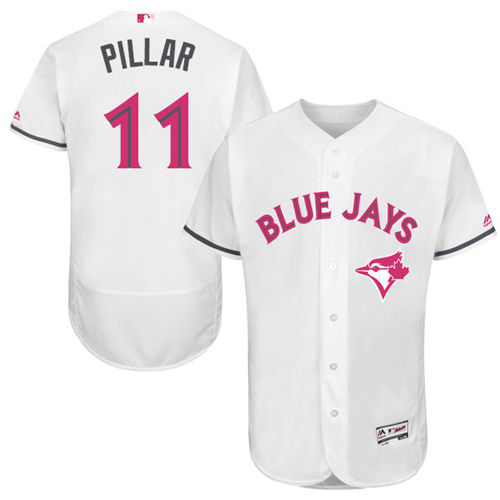 Toronto Blue Jays #11 Kevin Pillar White Flexbase Collection 2016 Mother's Day Stitched MLB Jersey