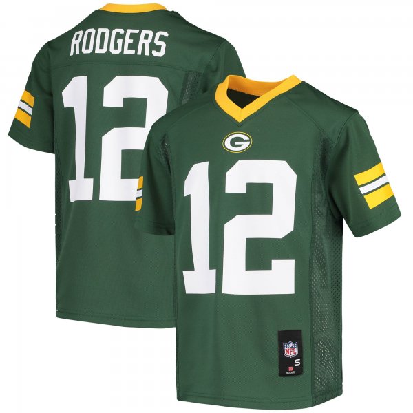 Youth Green Bay Packers Aaron Rodgers Green Replica Player Jersey