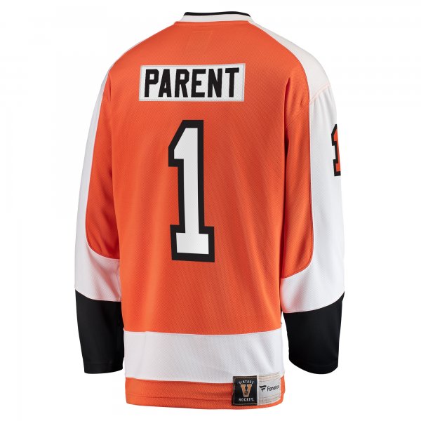 Men's Philadelphia Flyers Bernie Parent Fanatics Orange Premier Breakaway Retired Player Jersey