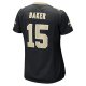 Women's New Orleans Saints Kawaan Baker Nike Black Game Player Jersey