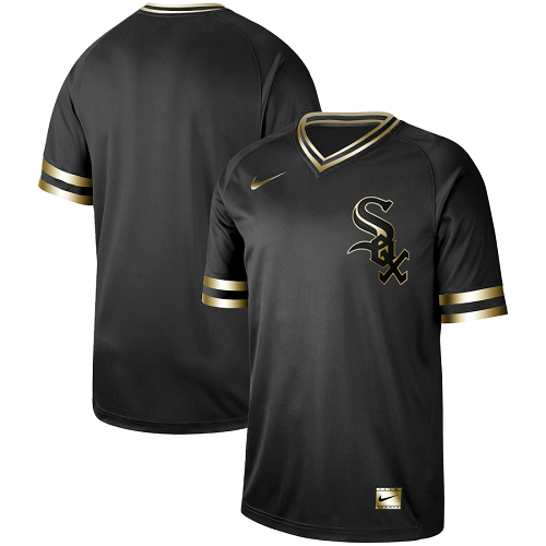 Men's Nike Chicago White Sox Blank Black Gold MLB Jersey