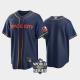 Men's 2022 City Connect Houston Astros Cool Base Navy MLB Jersey with 2022 World Series Patch