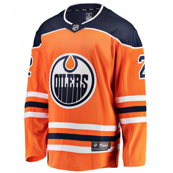 Men's Edmonton Oilers Evan Bouchard Fanatics Orange Home Breakaway Jersey