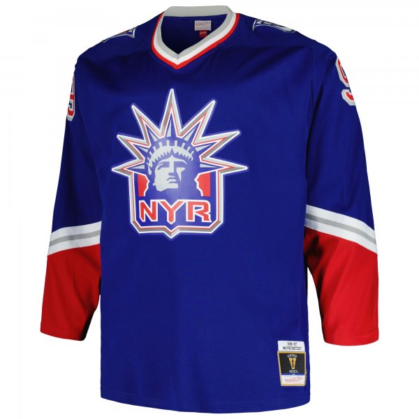 Men's New York Rangers Wayne Gretzky Mitchell & Ness Blue Big & Tall Blue Line Player Jersey