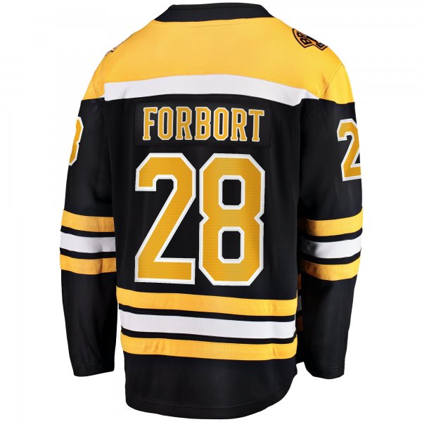 Men's Boston Bruins Derek Forbort Fanatics Black Home Breakaway Player Jersey