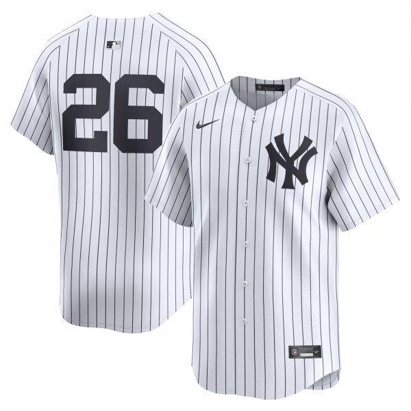 Men's New York Yankees #26 DJ LeMahieu Nike White Home Limited Player Jersey