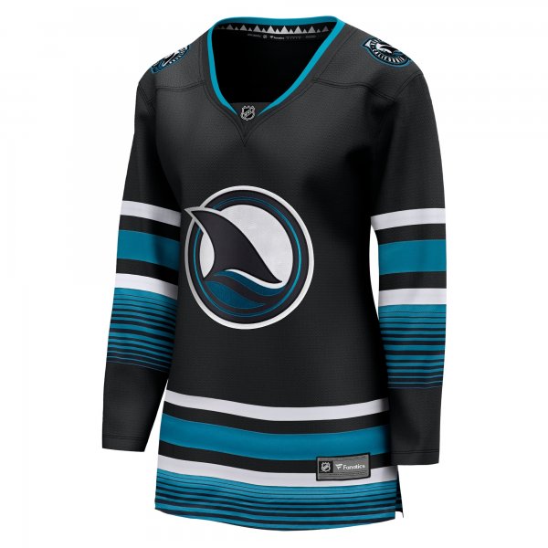 Women's San Jose Sharks Fanatics Black Alternate Premier Breakaway Jersey