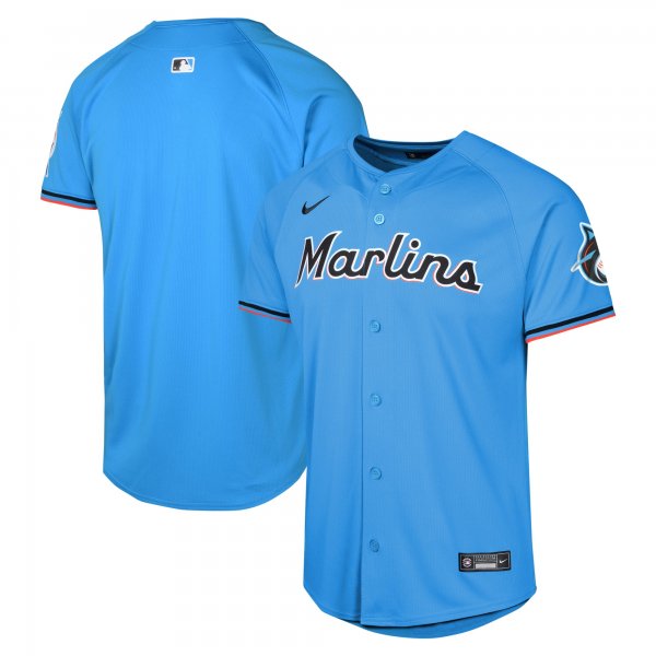 Youth Miami Marlins Nike Blue Alternate Limited Jersey