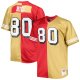 Men's San Francisco 49ers Jerry Rice Mitchell & Ness Scarlet/Gold Big & Tall Split Legacy Retired Player Replica Jersey