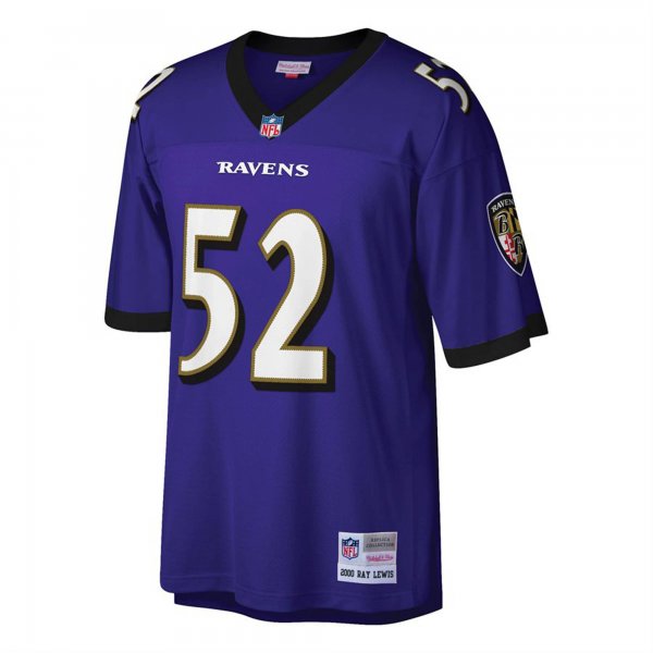 Men's Baltimore Ravens Ray Lewis Mitchell & Ness Purple Big & Tall 2000 Retired Player Replica Jersey