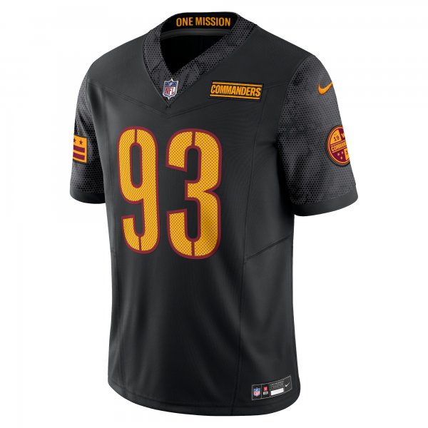 Men's Washington Commanders Jonathan Allen Nike Black Alternate Vapor F.U.S.E. Limited Jersey