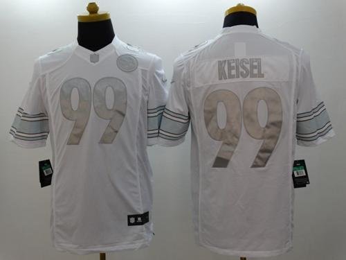 Nike Pittsburgh Steelers #99 Brett Keisel White Men's Stitched NFL Limited Platinum Jersey