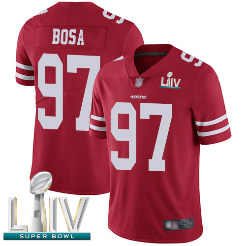 San Francisco 49ers #97 Nick Bosa Red Team Color Super Bowl LIV Bound Men's Stitched NFL Vapor Untouchable Limited Jersey