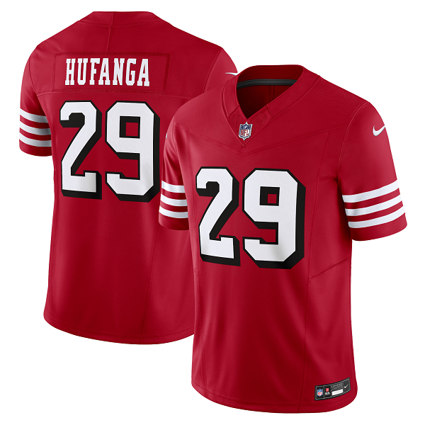 Men's San Francisco 49ers #29 Talanoa Hufanga Nike Scarlet Alternate Vapor F.U.S.E. Limited NFL Jersey