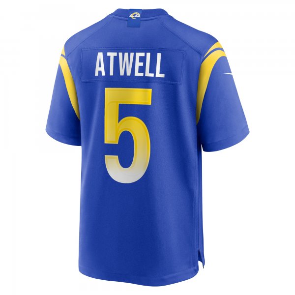 Men's Los Angeles Rams Tutu Atwell Nike Royal Home Game Jersey