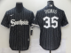 Men's Nike Chicago White Sox #35 Frank Thomas Black MLB 2021 City Connect Cool Base Jersey