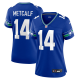 Women's Seattle Seahawks #14 DK Metcalf Nike Royal Throwback Player Limited Jersey