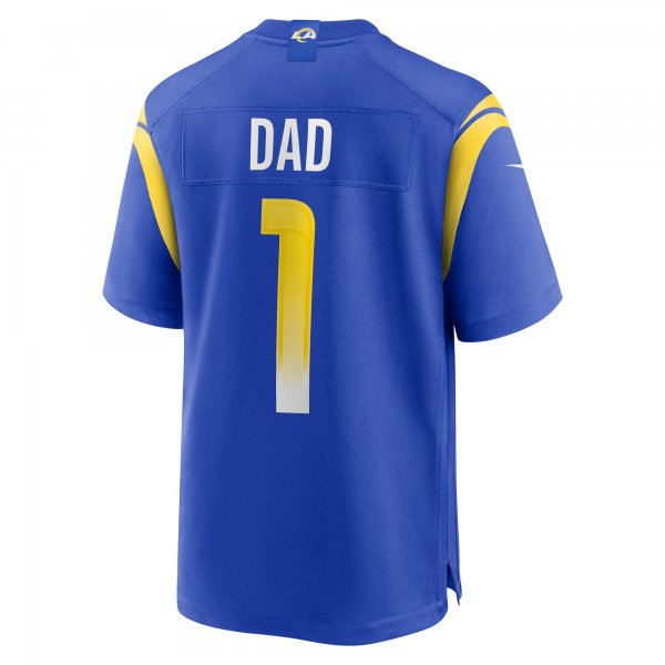 Men's Los Angeles Rams Number 1 Dad Nike Royal Game Jersey