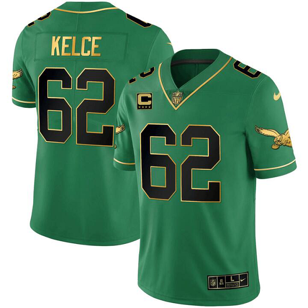 Men's Philadelphia Eagles #62 JASON KELCE Nike Black Kelly Jersey