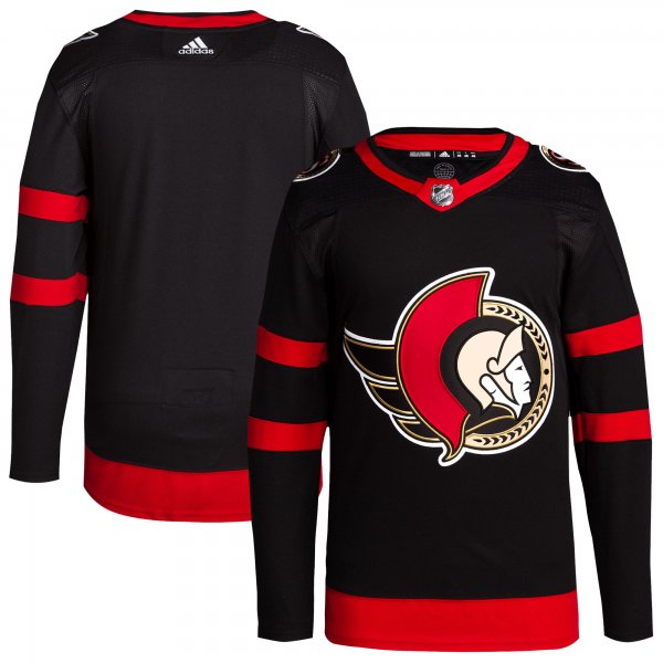 Men's Ottawa Senators adidas Black Home Primegreen Blank Jersey