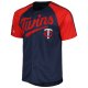 Men's  Minnesota Twins Stitches Navy Team Raglan Jersey