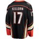 Men's Anaheim Ducks Alex Killorn Fanatics Black Home Breakaway Jersey