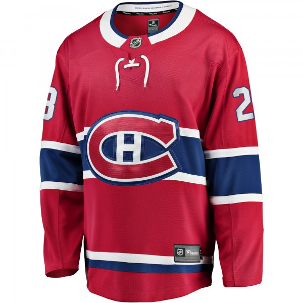 Men's Montreal Canadiens Christian Dvorak Fanatics Red Home Breakaway Player Jersey