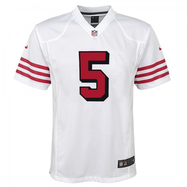 Youth San Francisco 49ers Trey Lance Nike White Game Jersey