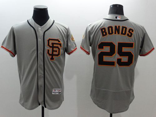 San Francisco Giants #25 Barry Bonds Grey Flexbase Collection Road 2 Stitched MLB Jersey