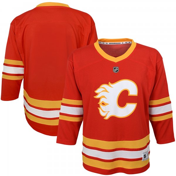 Youth Calgary Flames Red Home Replica Blank Jersey