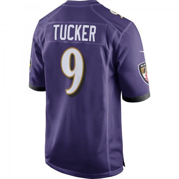 Men's Baltimore Ravens Justin Tucker Nike Purple Game Jersey