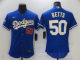 Men's Los Angeles Dodgers 50 Betts Blue Flexbase 2021 Nike MLB Jersey