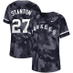 Men's Nike New York Yankees #27 Giancarlo Stanton Navy Camo MLB Jersey