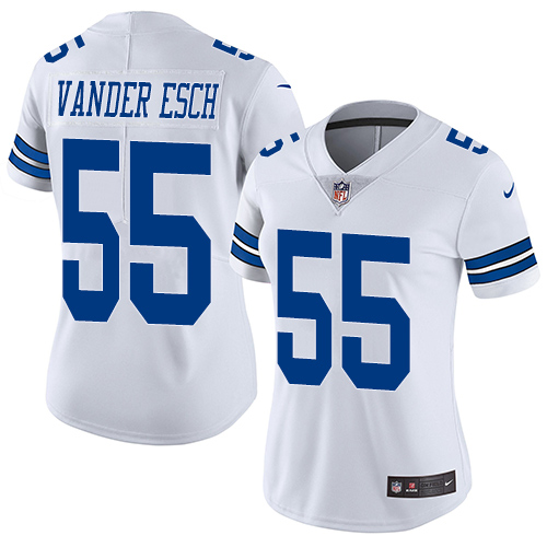 Nike Dallas Cowboys #55 Leighton Vander Esch White Women's Stitched NFL Vapor Untouchable Limited Jersey