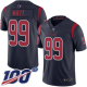 Houston Texans #99 J.J. Watt Navy Blue Youth Stitched NFL Limited Rush 100th Season Jersey